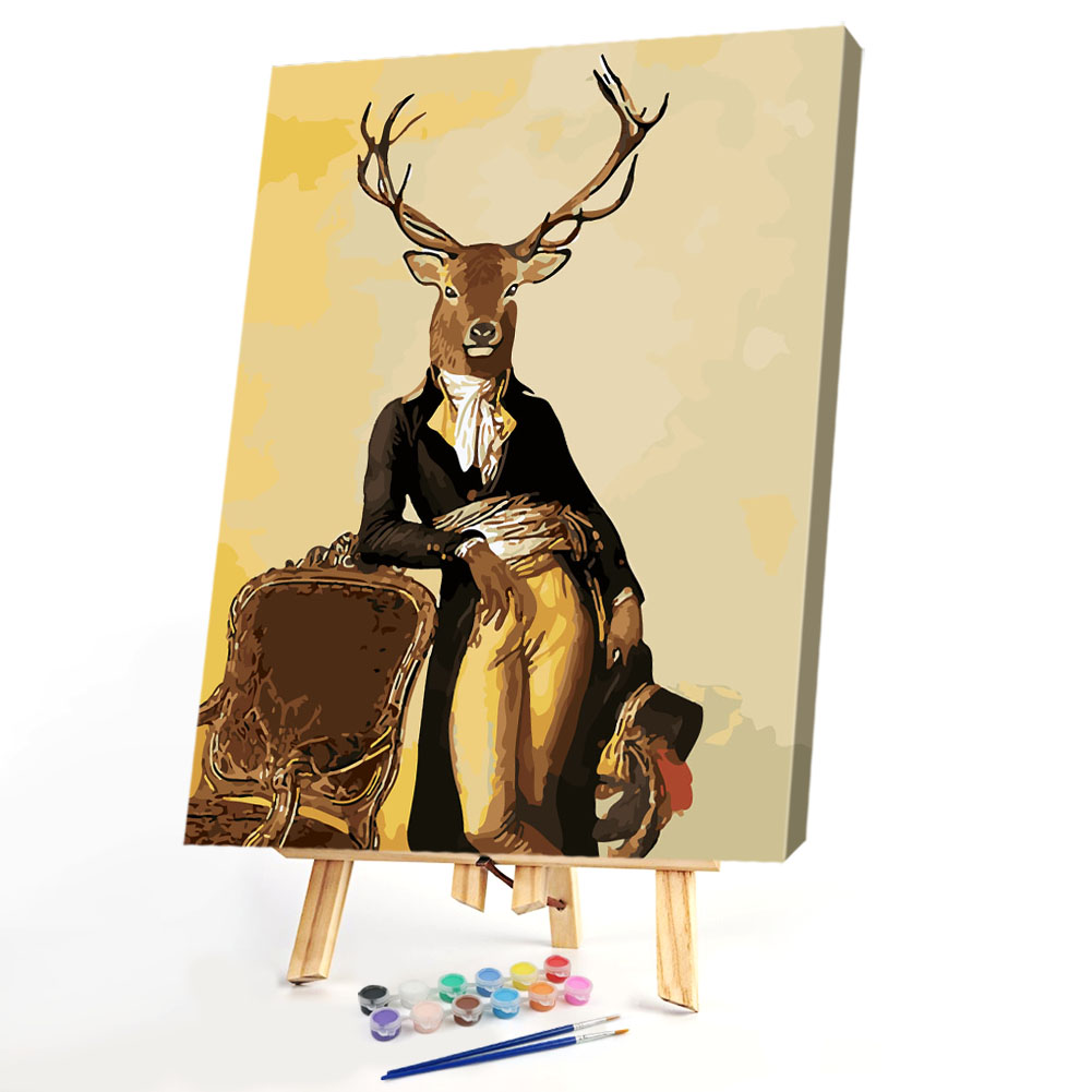 

40*50CM Paint By Numbers-Mr Elk, 501 Original