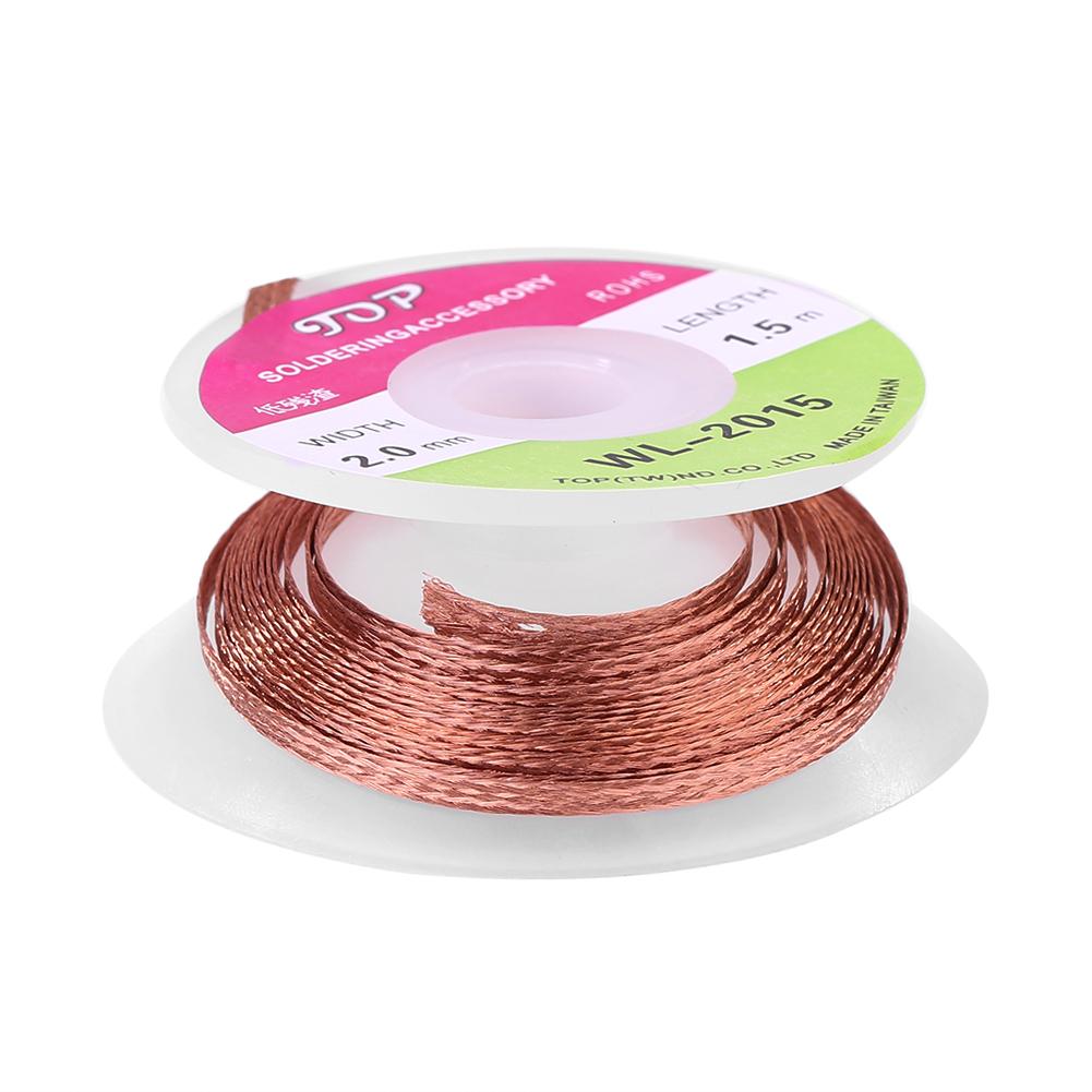 

1.5m Desoldering Braid Welding Solder Remover BGA Wire Lead Cord (2.0mm), 501 Original