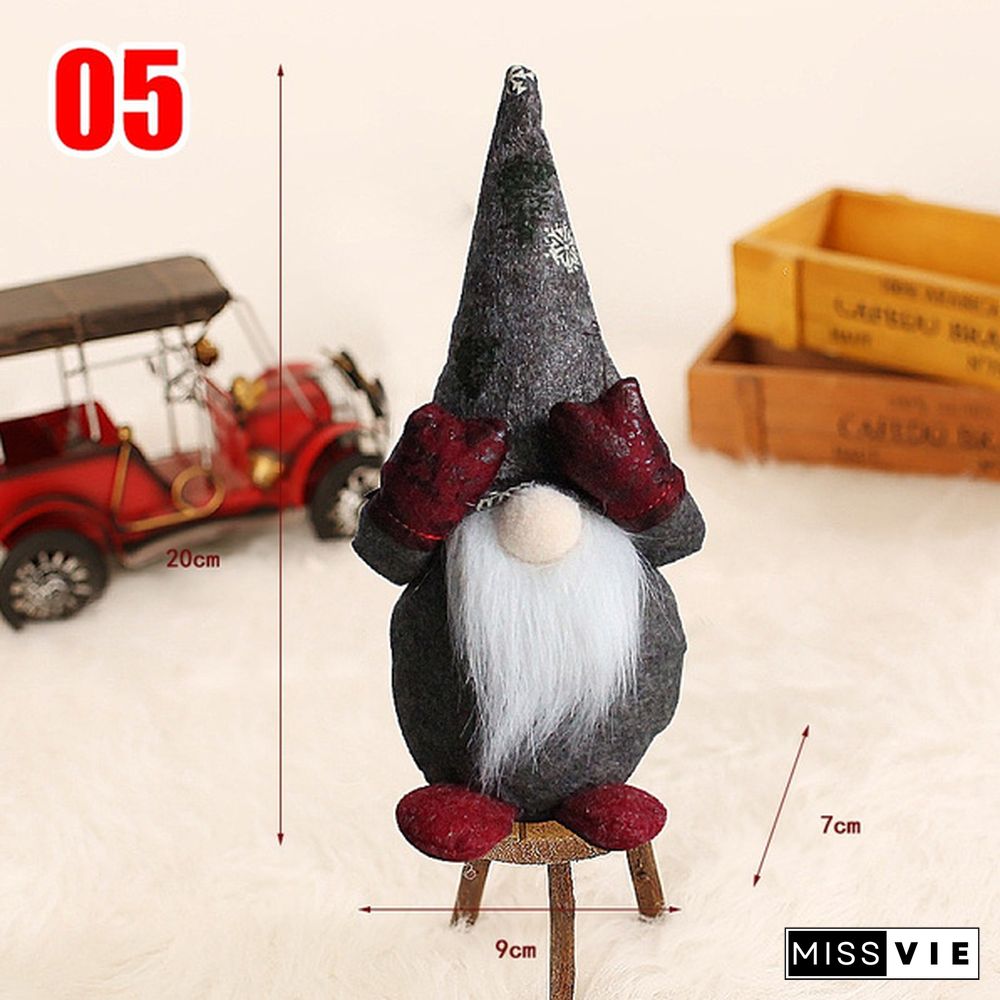 34Styles Elf Doll Ornaments Faceless Plush Doll Rudolph Gnomes Dwarf Santa Claus Swedish Tomte Dwarf