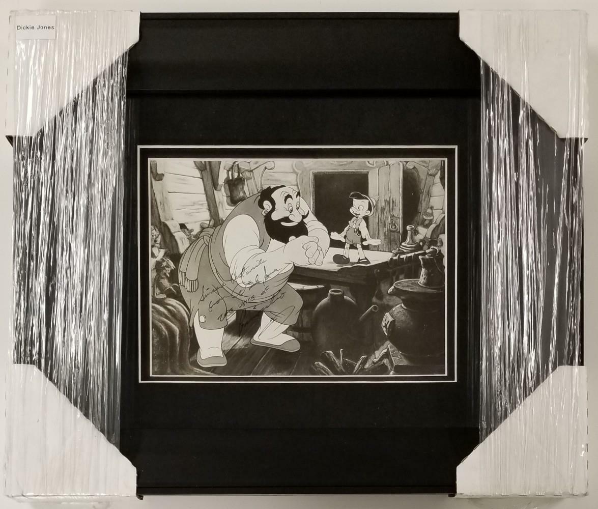 Dickie Jones signed 8x10 Photo Poster painting Lithograph FRAMED Disney Voice of Pinocchio (B)