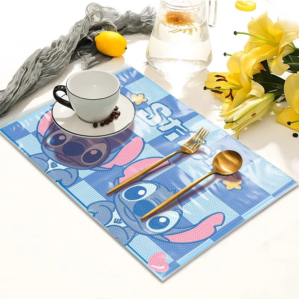 DIY Stitch Diamond Painting Placemat Diamond Crafts Projects for Kids Adults