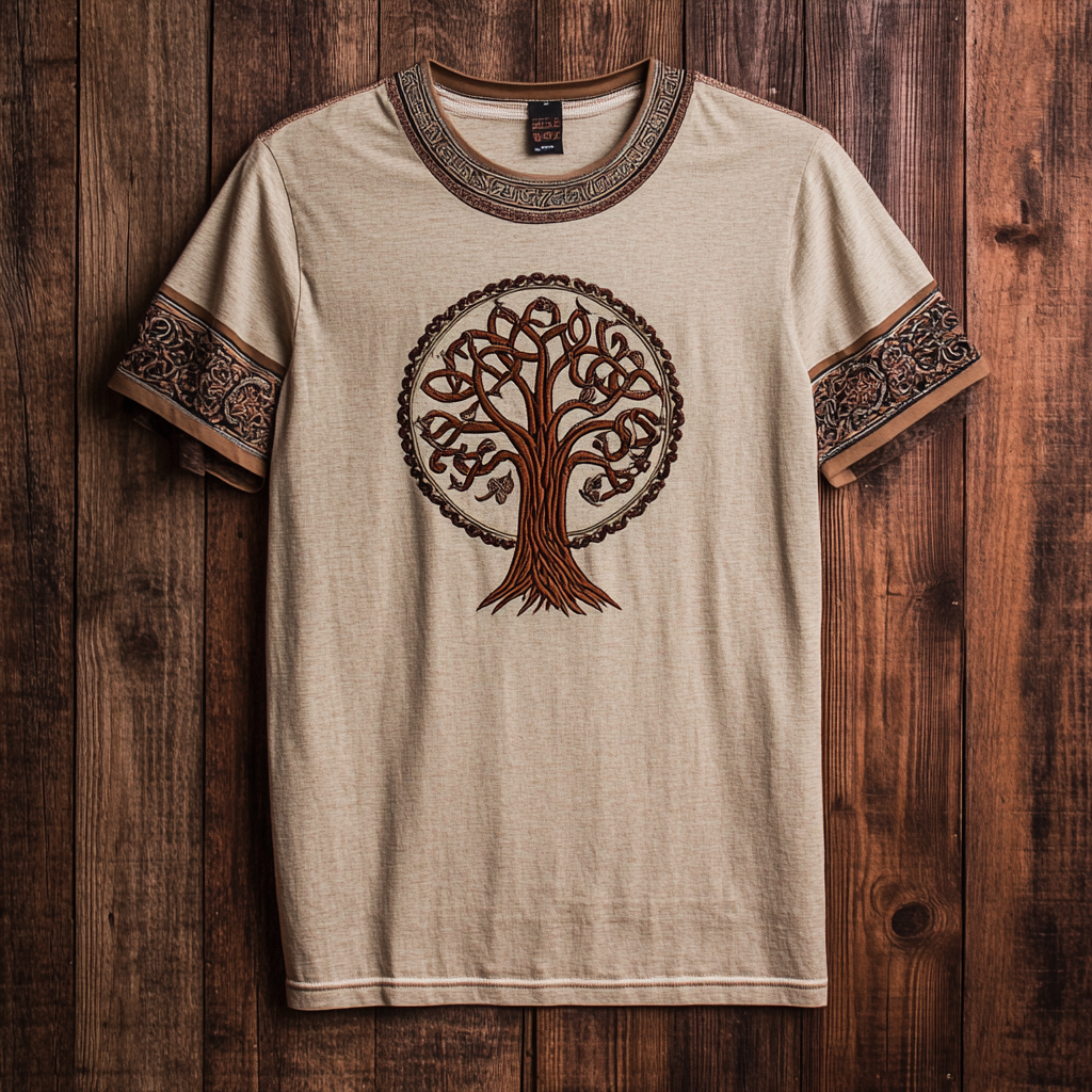 Men's Viking  Life Of Tree Vintage Art T-Shirt