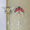 2pcs Crystal Light Catcher Diamond Painting Bee Suncatcher Hanging Kits