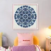 Blue And White Porcelain-Mandala-11CT Stamped Cross Stitch 40*40cm/15.75*15.75in