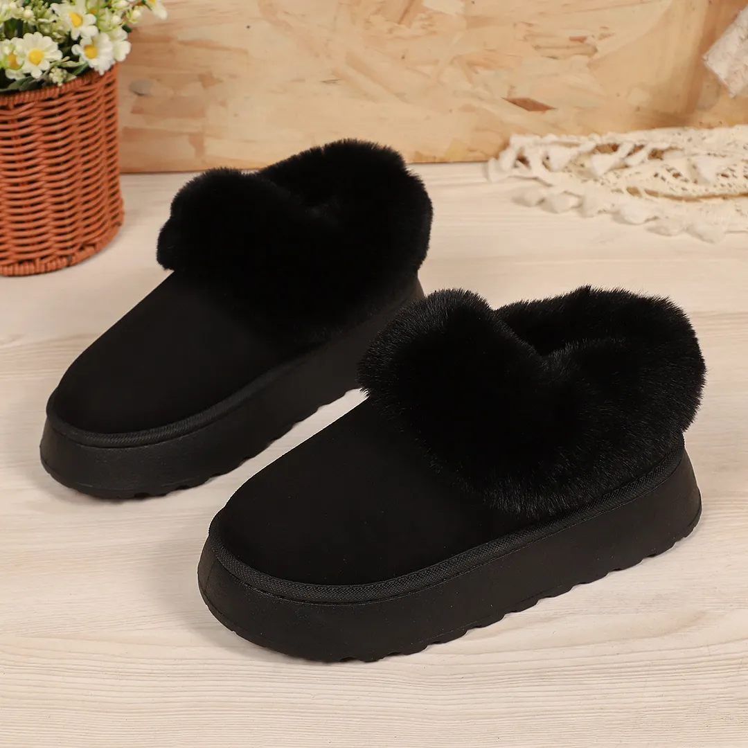 Breakj Breakj Help Plus Thick Thick Snow Boots 2025 New One-Legged Pedal Wool Shoes Winter Boots Cotton Shoes