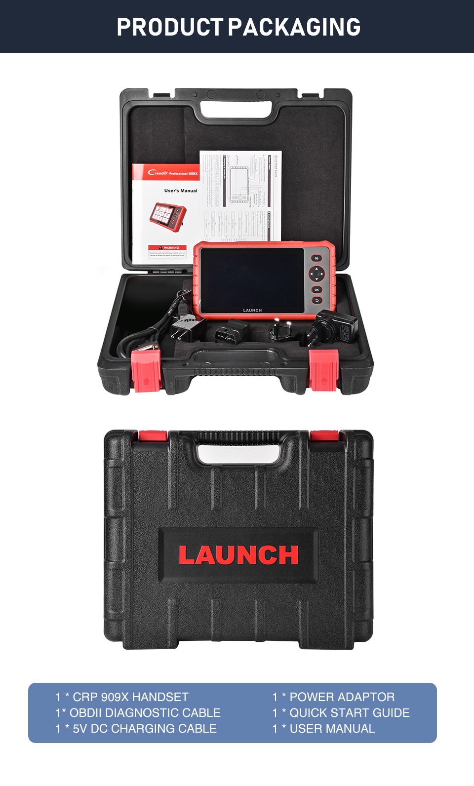 LAUNCH X431 CRP909X Full System Code Reader Wfi Diagnostic Tool