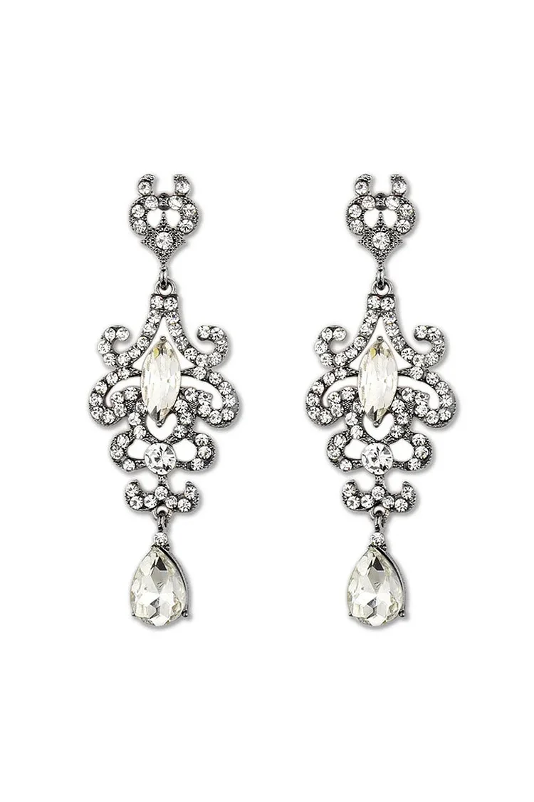 1920s Retro Crystal Rhinestone Earrings