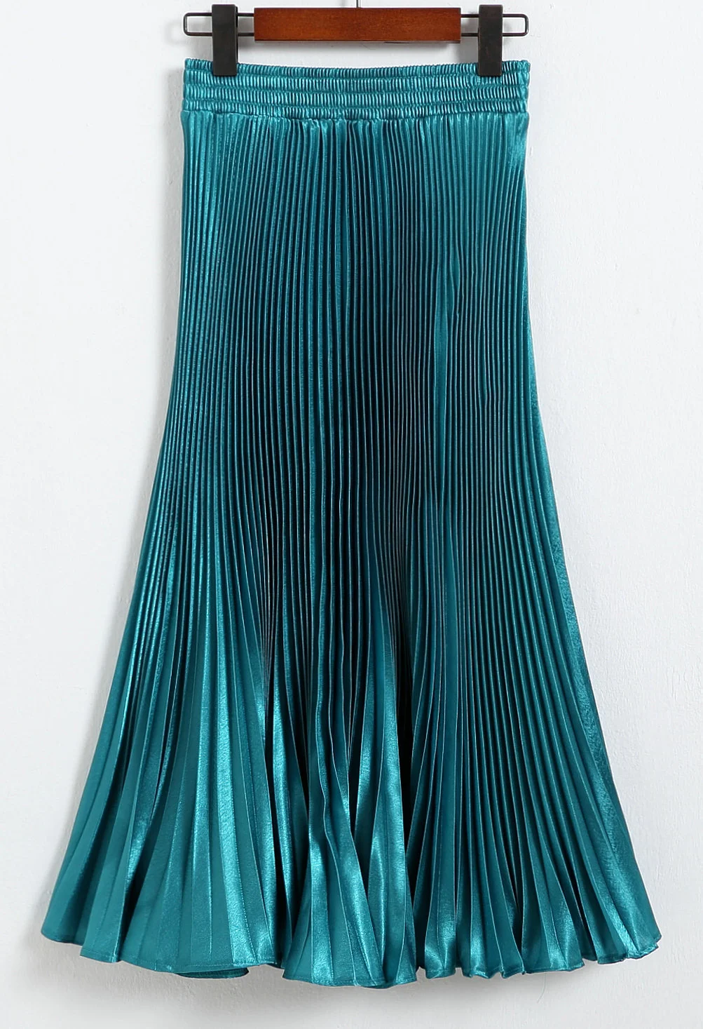 Nigikala Nigikala Luster Polyester Pressure Folded Half Skirt Original Single Long Skirt Silk Clear Silk #8035