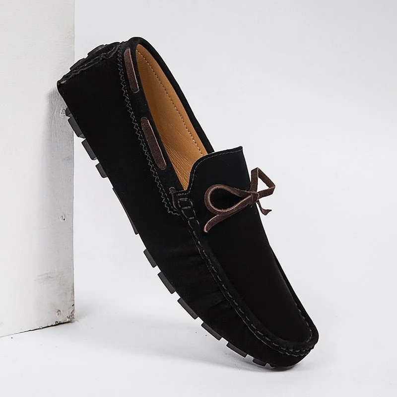 YRZL Leather Shoes Men Loafers Shoes High Quality Big Size 48 Slip-On Loafers Comfortable Soft Driving Shoe Men Shoes