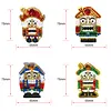 4pcs DIY Nutcracker Full Drill Special Shaped Diamond Painting Keychains Gifts