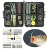 217Pcs Carp Fishing Accessories Set Clip Quick Change Snap Swivel Tail Sleeves