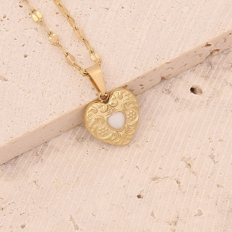 Fashion Portrait Geometric Owl Stainless Steel Plating Inlaid Zircon 18K Gold Plated No Inlaid Pendant Necklace