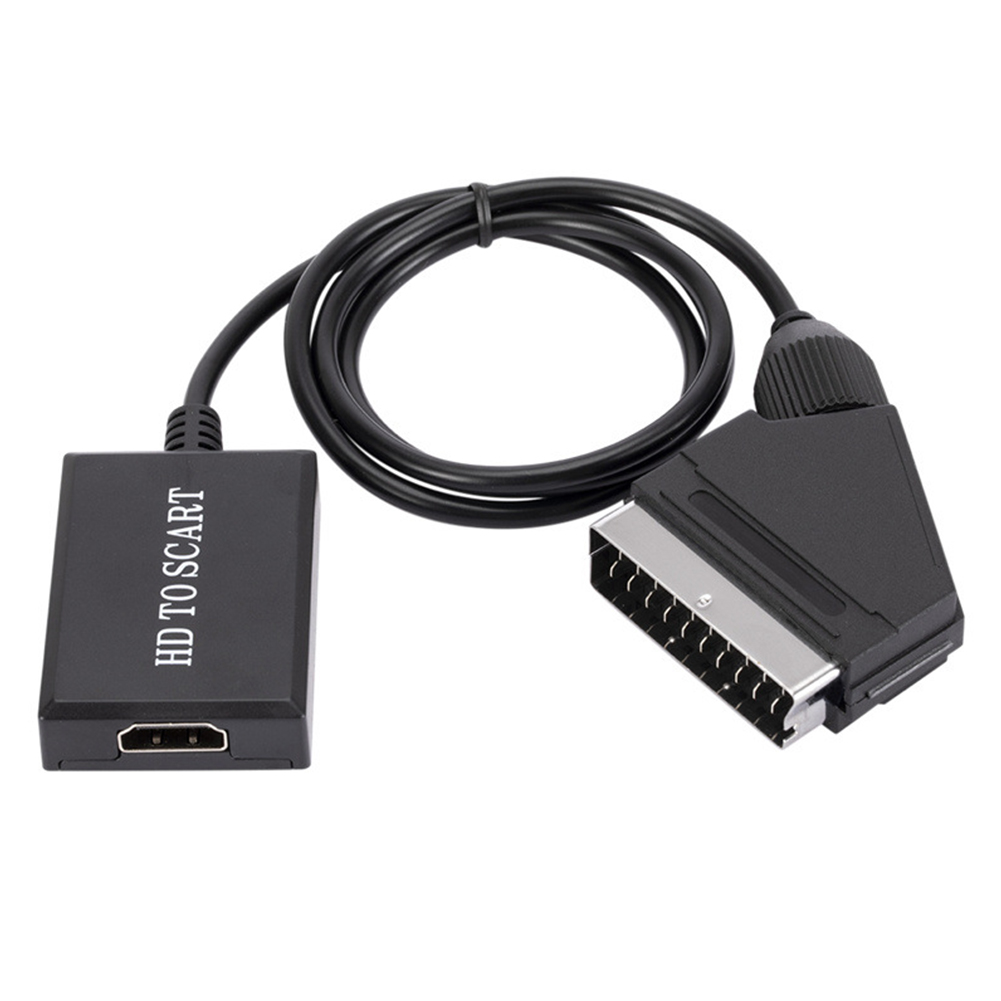 

HDMI-compatible to Scart Converter HD TV DVD 720P 1080P Video Audio Adapter, 501 Original