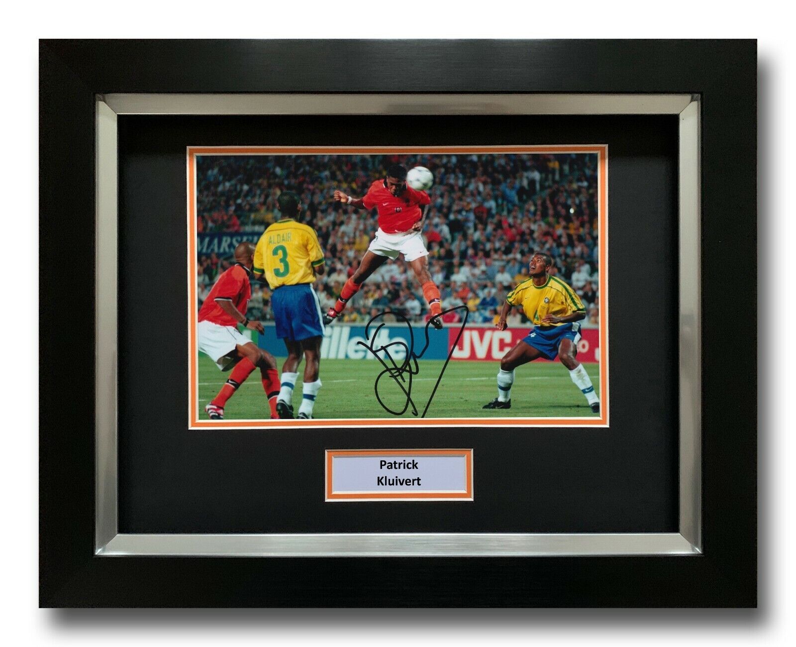 PATRICK KLUIVERT HAND SIGNED FRAMED Photo Poster painting DISPLAY - HOLLAND AUTOGRAPH 1.