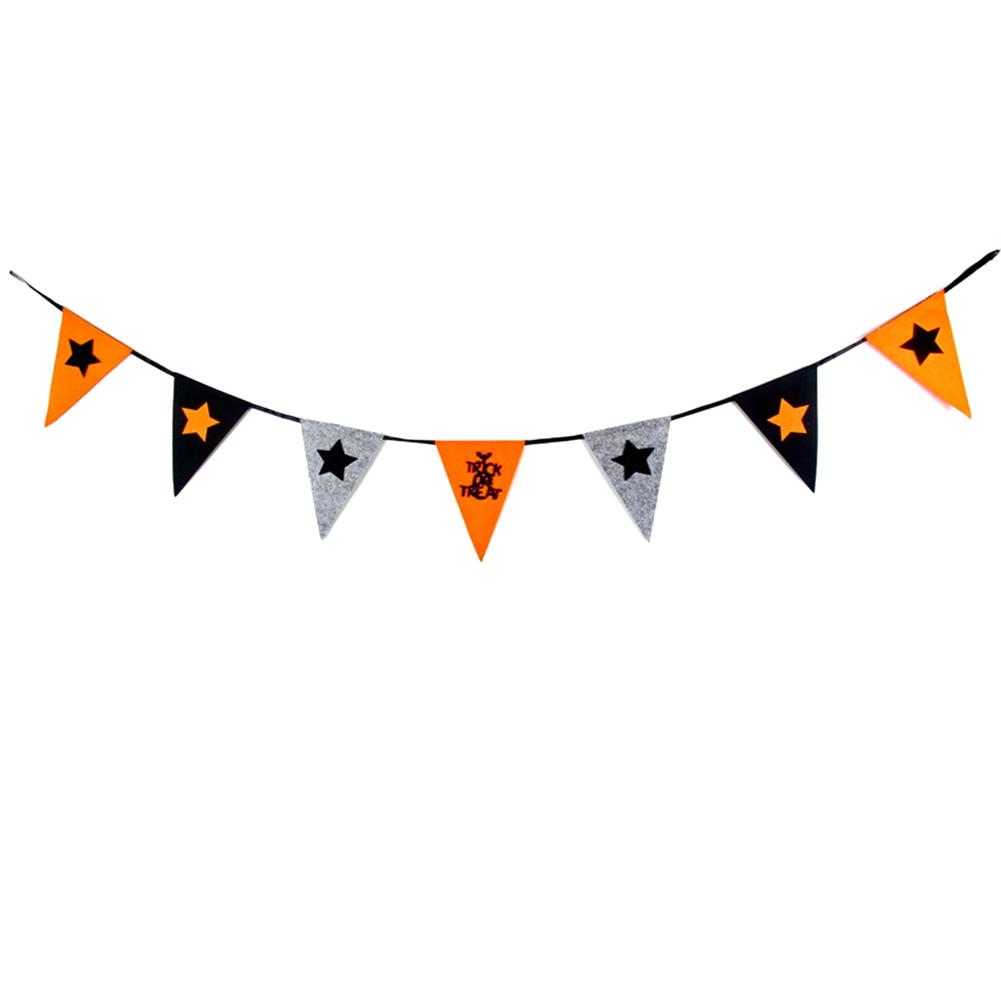 

Halloween Party Felt Fabric Colorful Flag Pennant Bunting Banners Decorate, 501 Original