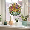 4Pcs Diamond Painting Flower Window Pendants Suncatcher Hanging Kits for Home Porch Farmhouse