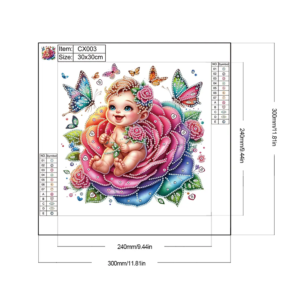Diamond Painting - Partial Special Shaped Drill - Rose Child(Canvas|30*30cm)