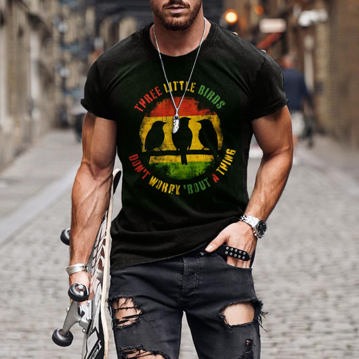 Reggae Music Men's Short Sleeved T-Shirt wearshes