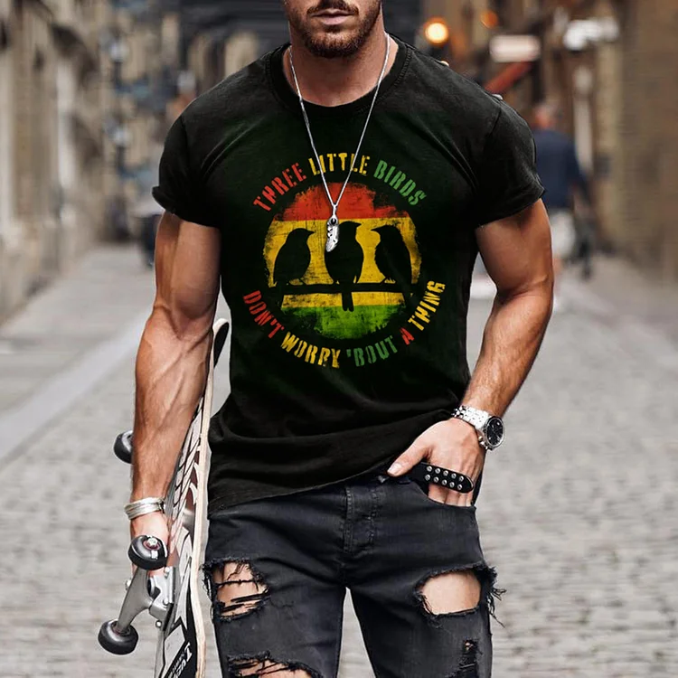 Wearshes Reggae Music Men's Short Sleeved T-Shirt