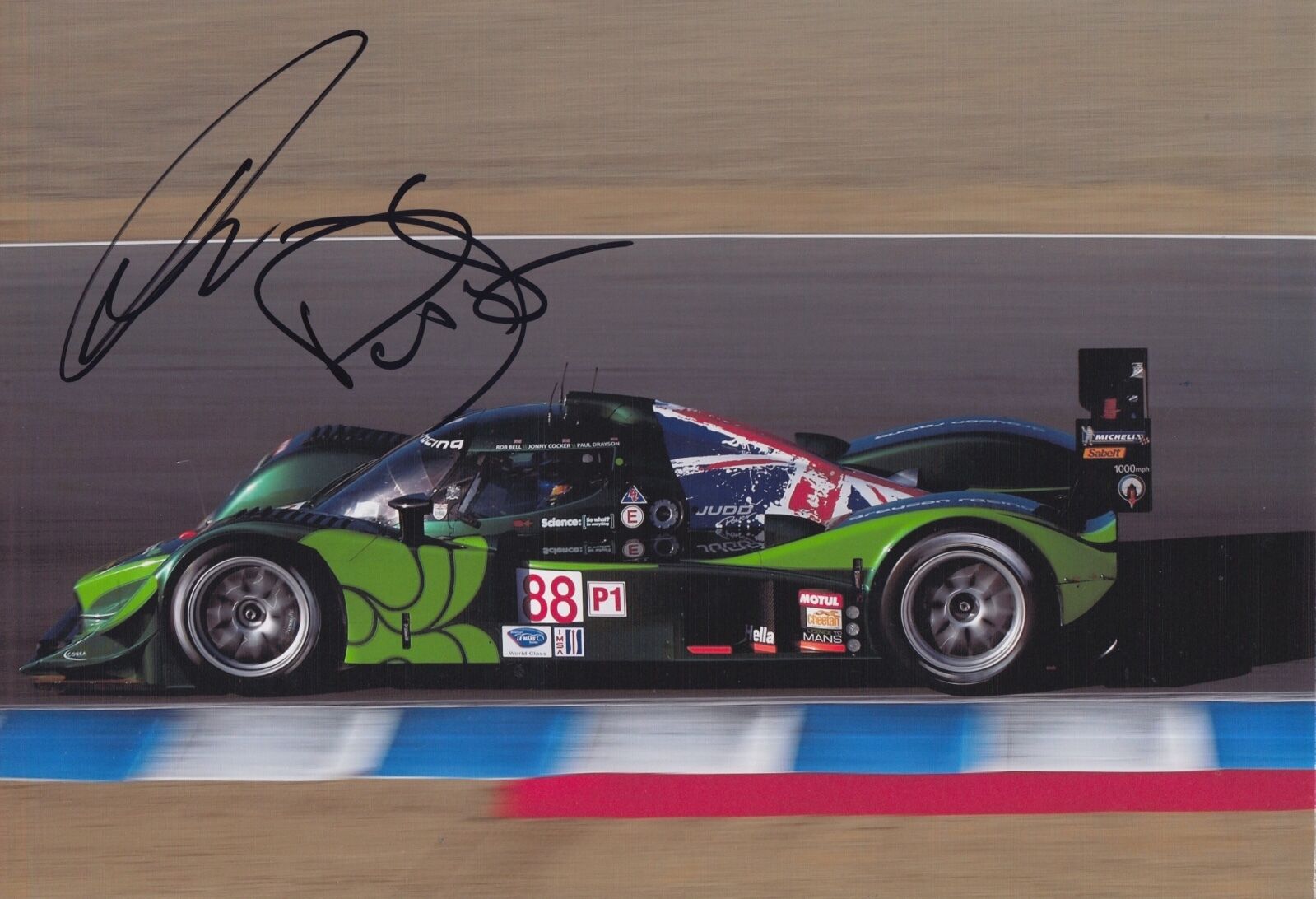 Paul Drayson and Jonny Cocker Hand Signed 12x8 Photo Poster painting Aston Martin Le Mans 2.