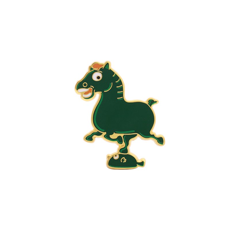 Bronze Galloping Horse Badge Fun Gift Chinese Style Accessories