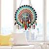 (US Only)Acrylic 2D Flat Indian Shield DIY Hanging Diamond Art Kits Wall Door Decoration