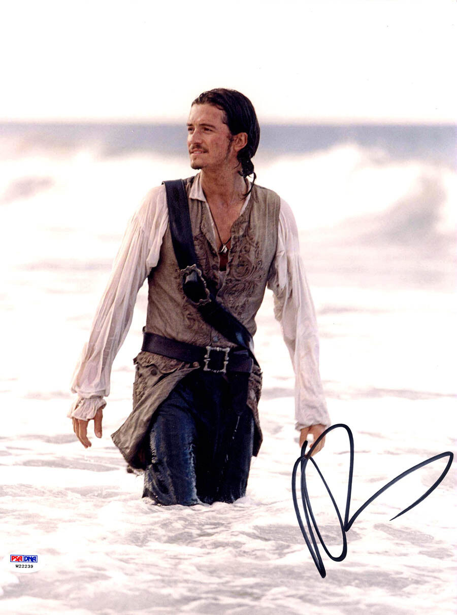 Orlando Bloom SIGNED 11x14 Photo Poster painting Pirates of the Caribbean PSA/DNA AUTOGRAPHED