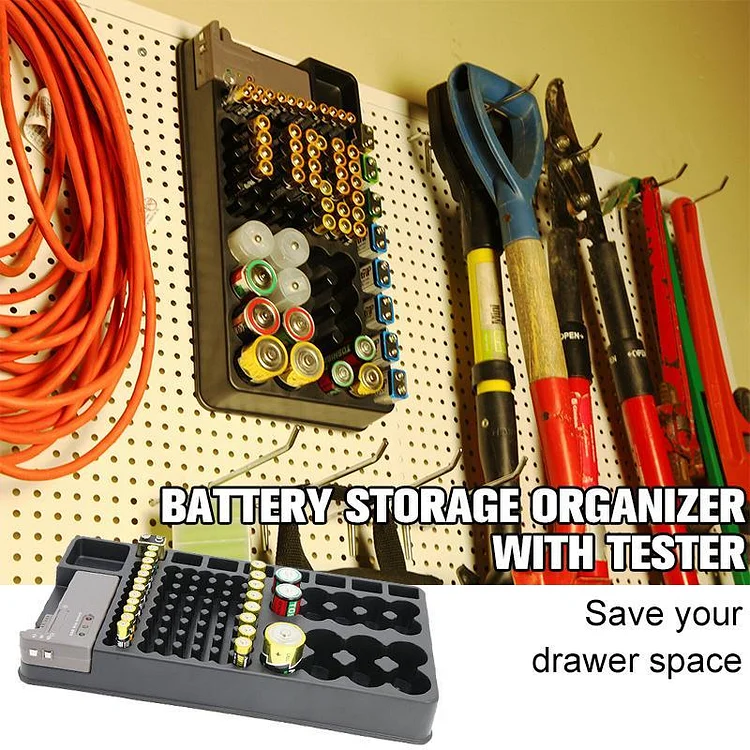 Battery Storage Organizer With Tester | 168DEAL