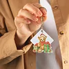 8pcs Christmas Bear DIY Diamond Painting Double Sided Keychains