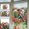 Diamond Painting Acrylic Western Cowboy DIY Diamond Painting Hanging Pendant for Adults