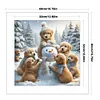Golden Retriever Snowman-14CT Stamped Cross Stitch 40*40cm