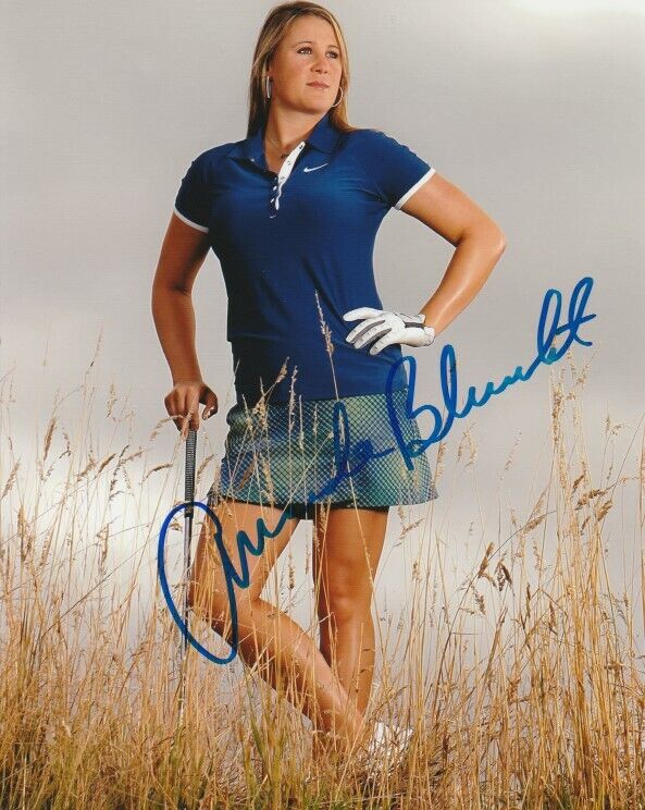 AMANDA BLUMENHERST SIGNED LPGA GOLF 8x10 Photo Poster painting #2 Autograph PROOF