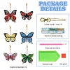 6PCS Diamond Painting Double Sided Butterfly Diamond Art Keyring