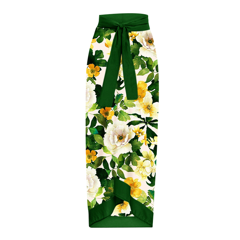 Rotimia Vintage green floral print swimsuit