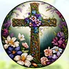 Diamond Painting-DIY Full Round Drill Stained Glass Cross