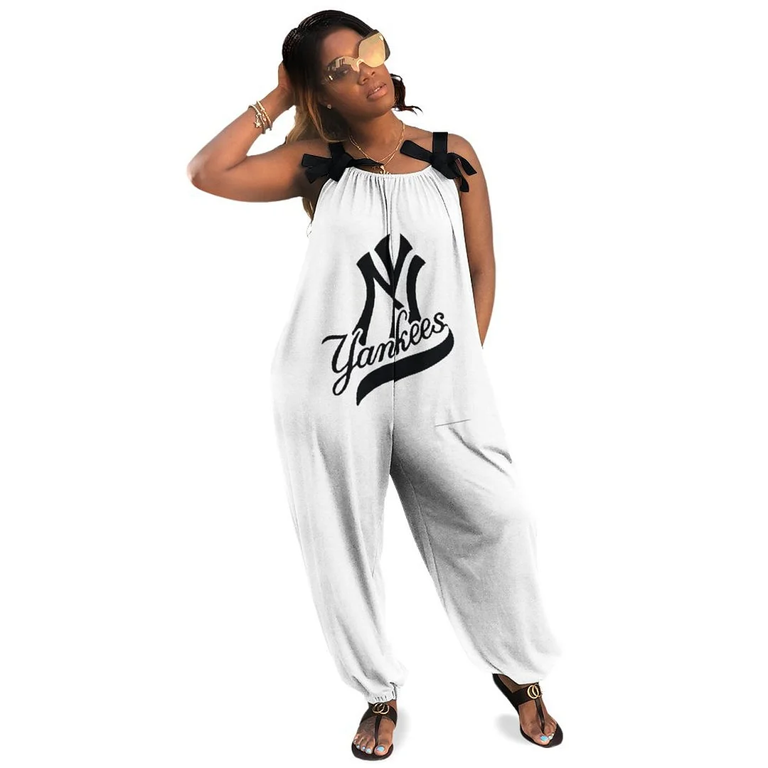 Women Plus Size Jumpsuits Loose Casual Print Retro Strappy Jumpsuit in Pattern,Blue