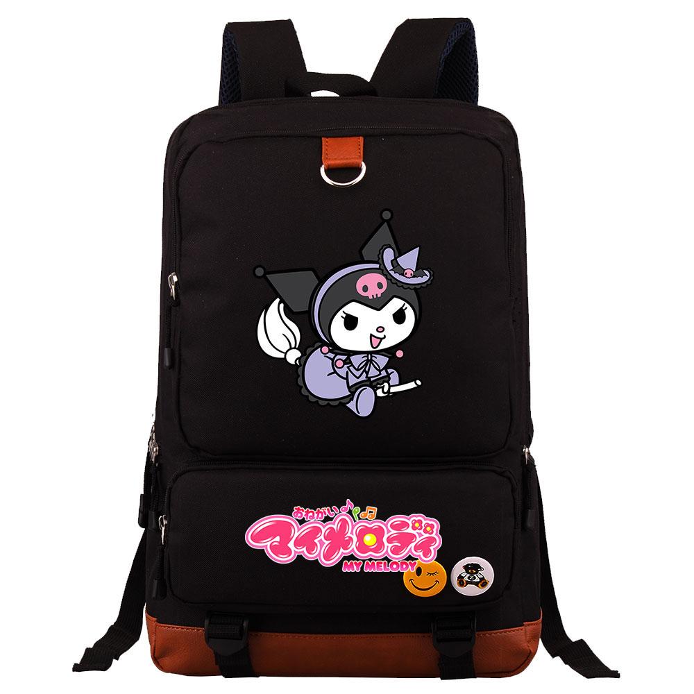 Mayoulove Kuromi Backpack Large Capacity Waterproof Design for School and Outdoor Activities-Mayoulove