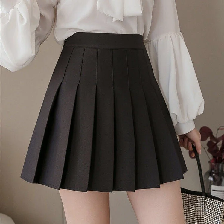 Women Skirt 2022 High Waist Student Pleated Skirts Cute Sweet Girls Dance Mini Skirt