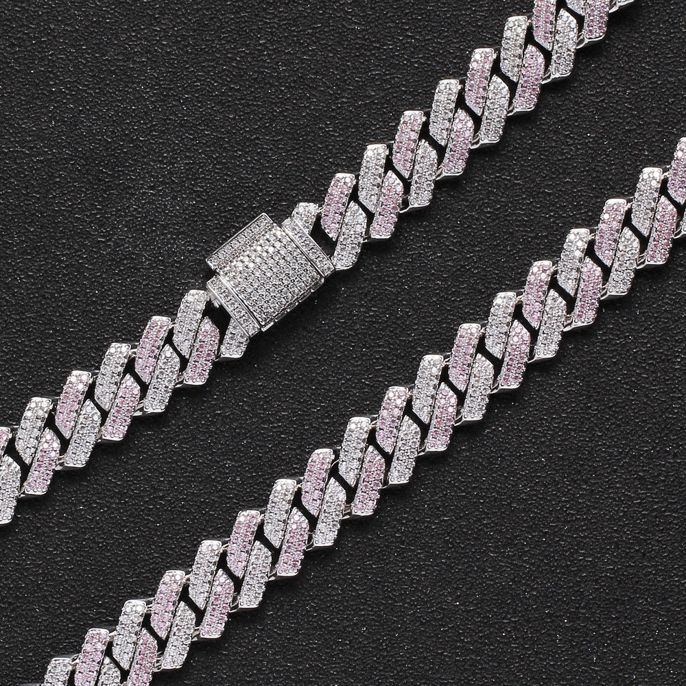 13MM Moissanite Diamond Prong Cuban Bracelets