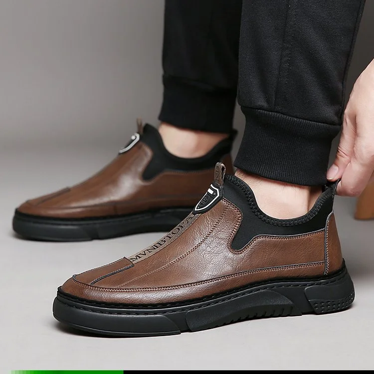 1 Pair Baby Soft Sole Leather Shoes, Toddler Boys' Dress Shoes, Spring Children Walking Shoes, Autumn/Spring British Style main image 1