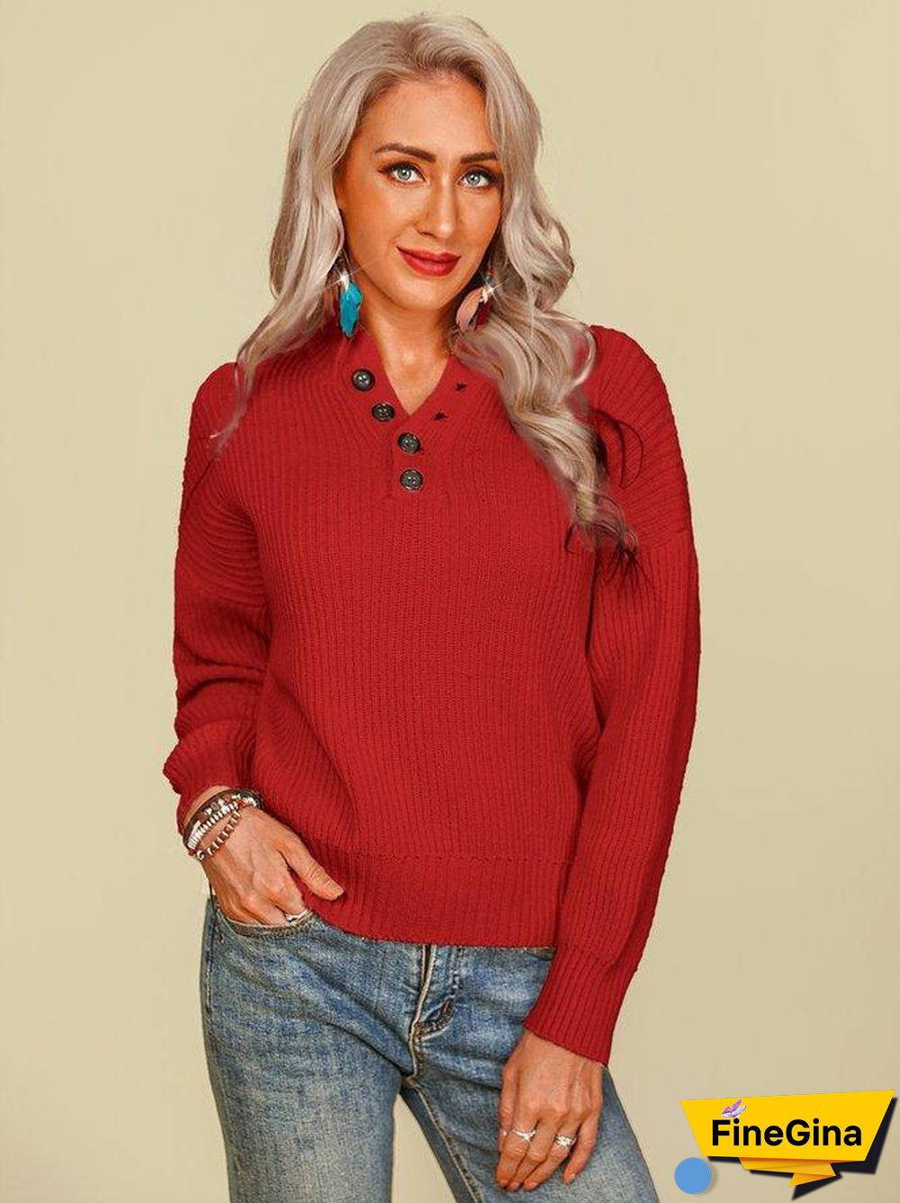 Acrylic Long Sleeve Sweater