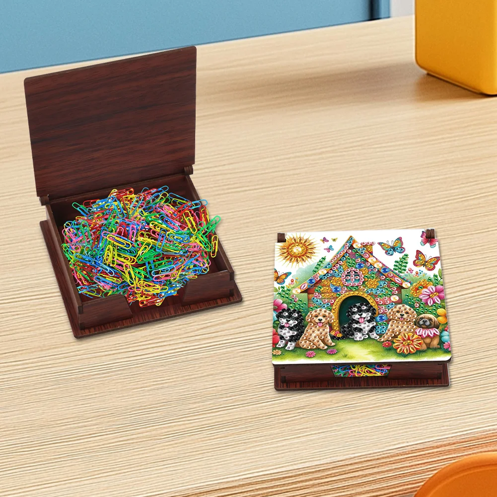 DIY Dog Diamond Painting Note Box Paper 160 Sheets of Paper for DIY Art Craft
