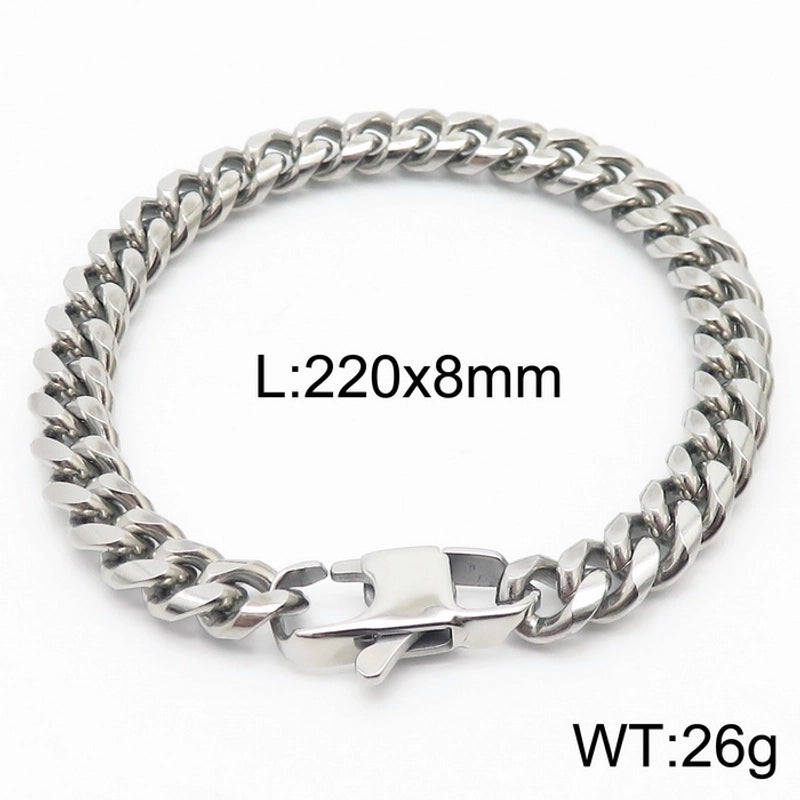 Minimalist Solid Color Titanium Steel Unisex Bracelets