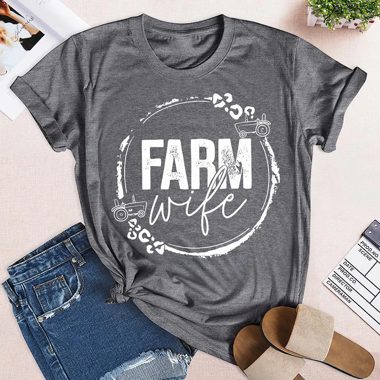 Farm Life Round Neck T-shirt-0024983