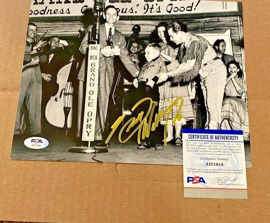 HANK WILLIAMS JR SIGNED VERY YOUNG 8X10 MUSIC Photo Poster painting PSA/DNA CERTIFIED