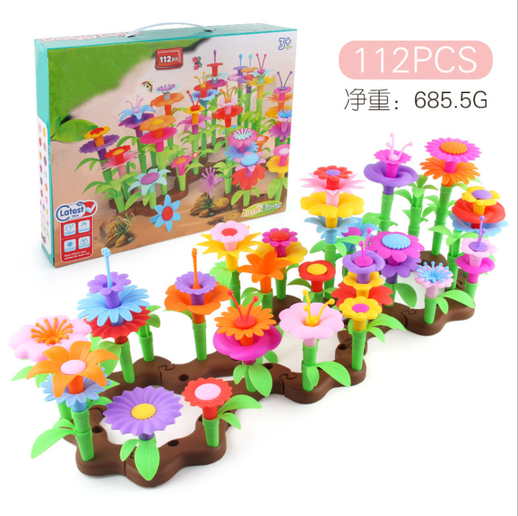 BUILD A GARDEN FLOWER BUILDING STEM TOYS SET FOR KIDS