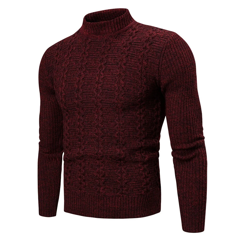 Men's Twisted Long Sleeve Casual Sweater