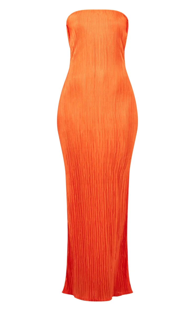 Tube Top Printed Pleated Slim-fit Slimming Bow Dress