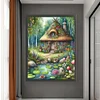 (US Local)Mushroom House-11CT Stamped Cross Stitch Kit(50x65cm)