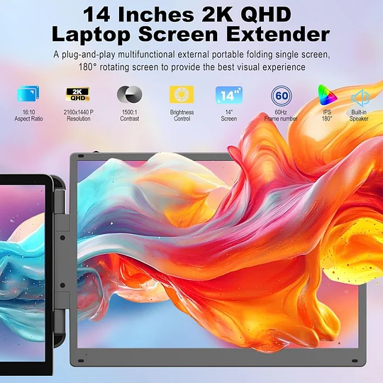 KEFEYA S1Pro 2K Portable Dual Screen Monitor Extender